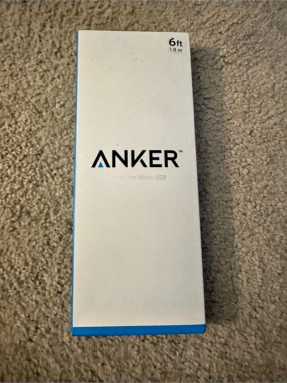 Anker PowerLine+ Micro USB Cable 6ft Micro USB Cable White NWT